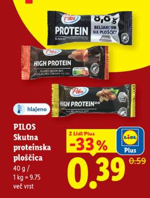 PILOS Skutna proteinska ploščica