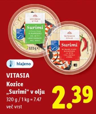 VITASIA Kozice „Surimi“ v olju