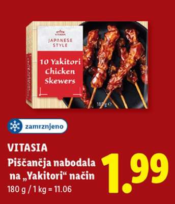 VITASIA Piščančja nabodala na "Yakitori" način