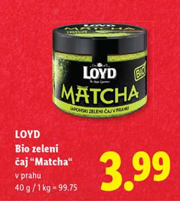 LOYD Bio zeleni čaj “Matcha“