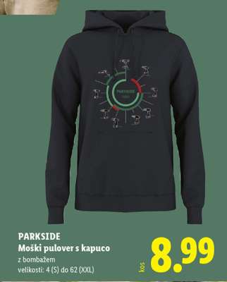 Parkside Moški pulover s kapuco