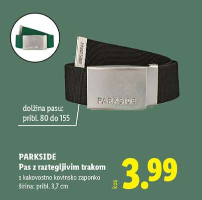 Parkside Pas z raztegljivim trakom