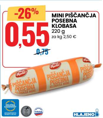 Mini Piščančja Posebna Klobasa