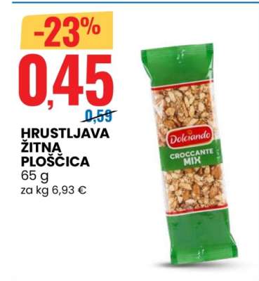 HRUSTLJAVA ŽITNA PLOŠČICA