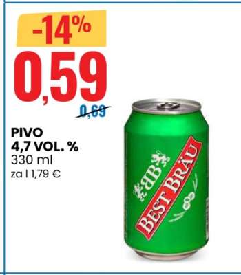 PIVO 4,7 VOL. %