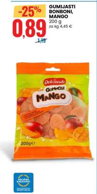 Gumijasti bonboni, mango