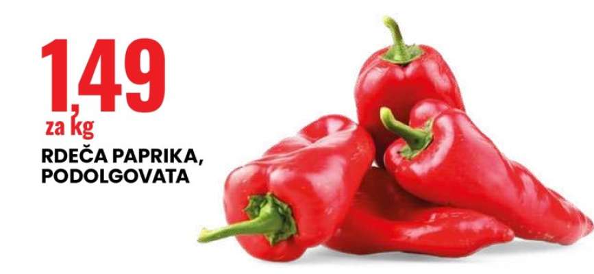Rdeča paprika, podolgovata