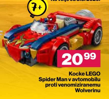 Kocke LEGO Spider Man v avtomobilu proti venomiziranemu Wolverinu