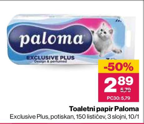 Toaletni papir Paloma
