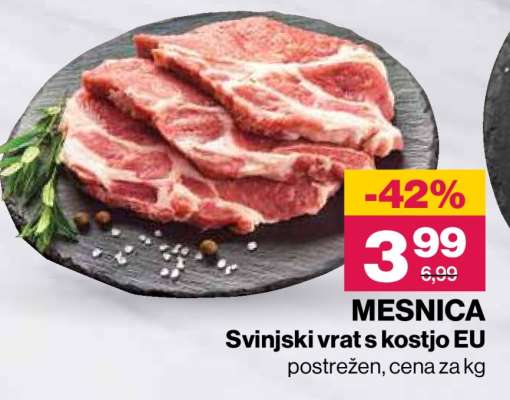 MESNICA Svinjski vrat s kostjo EU