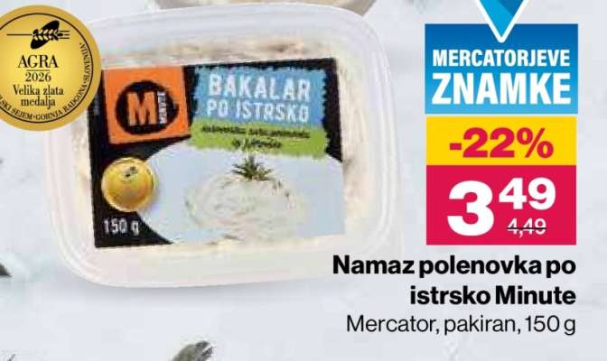 Namaz polenovka po istrsko Minute