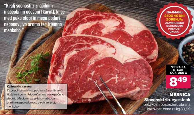 Slovenski rib-eye steak