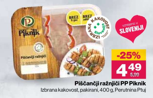 Piščančji ražnjiči PP Piknik