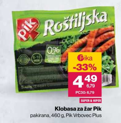 Klobasa za žar Pik