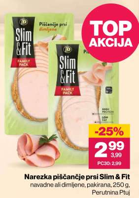 Narezka piščančje prsi Slim & Fit