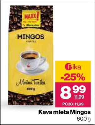 Kava mleta Mingos