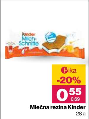 Mlečna rezina Kinder