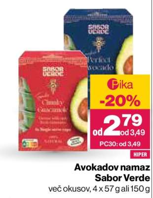 Avokadov namaz Sabor Verde