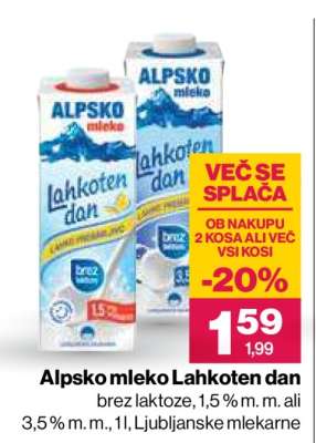 Alpsko mleko Lahkoten dan