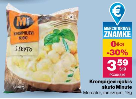 Krompirjevi njoki s skuto Minute