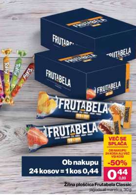 Žitna ploščica Frutabela classic