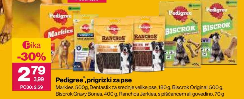 PEDIGREE Prigrizki za pse
