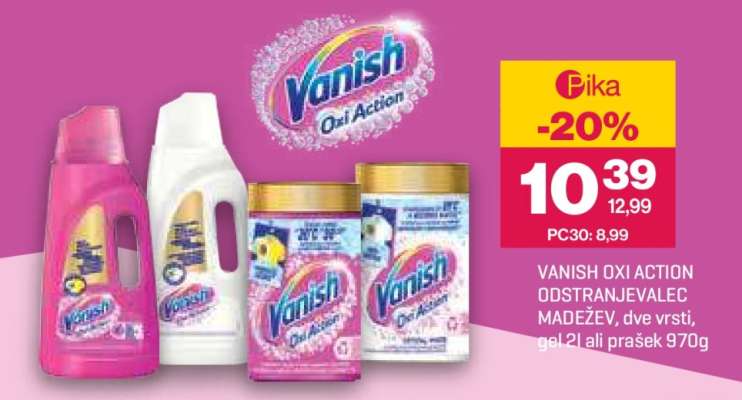 Vanish Oxi Action odstranjevalec madežev