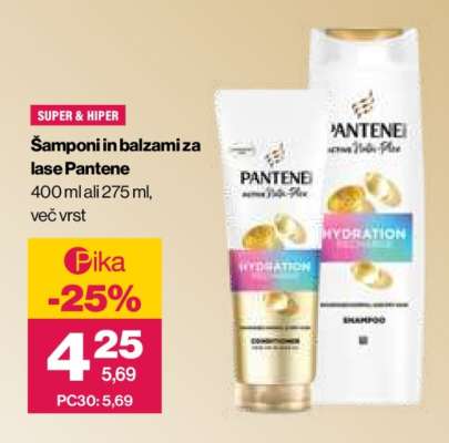 Šamponi in balzami za lase Pantene