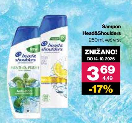 ŠAMPON HEAD & SHOULDERS