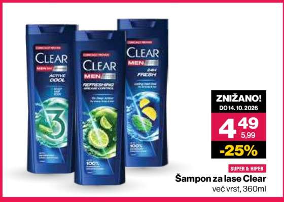 Šampon za lase Clear