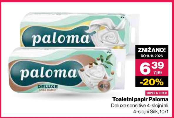 Toaletni papir Paloma