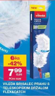 Vileda brisalec prahu s teleskopskim držalom Flex&Catch