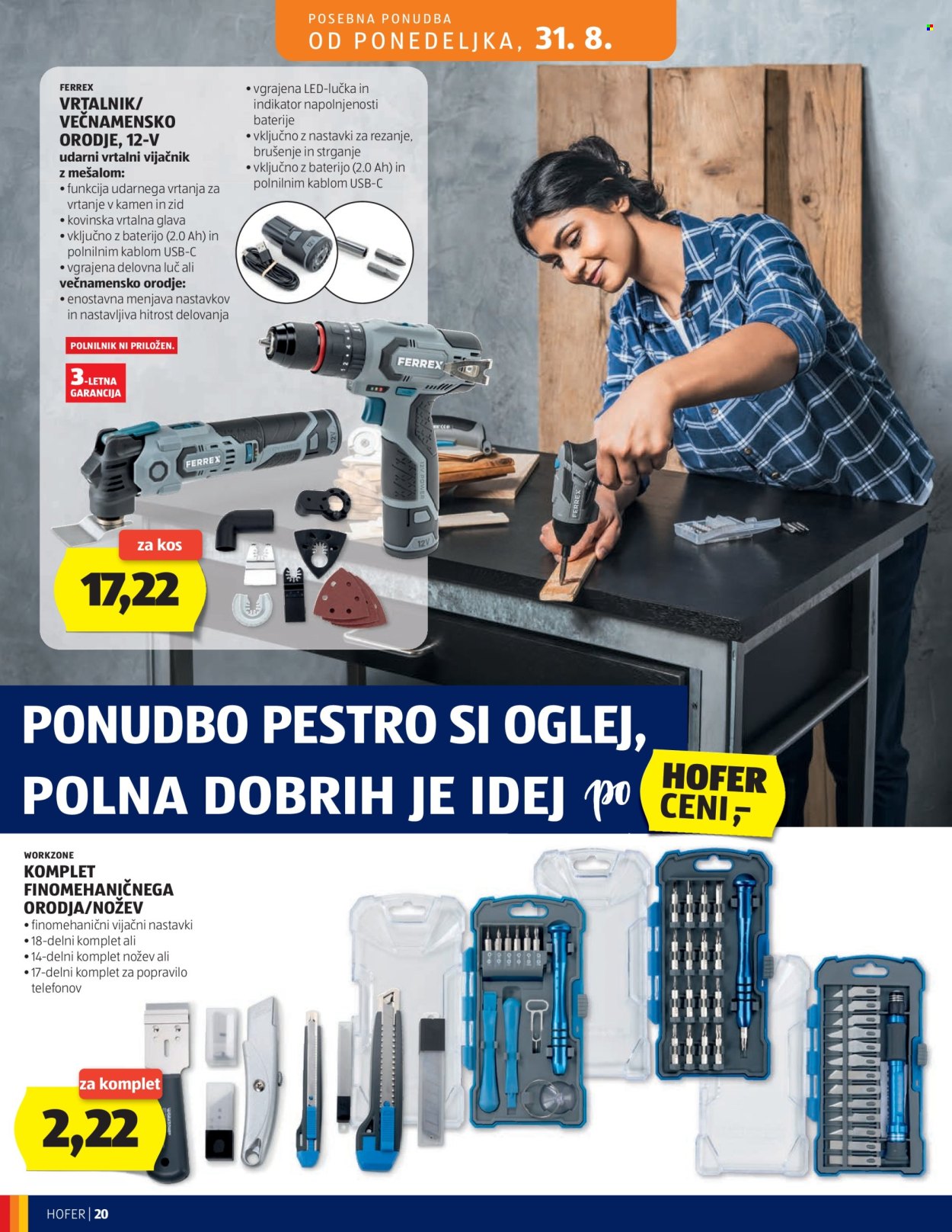 Hofer katalog - 26.8.2026 - 3.9.2026. Stran 20