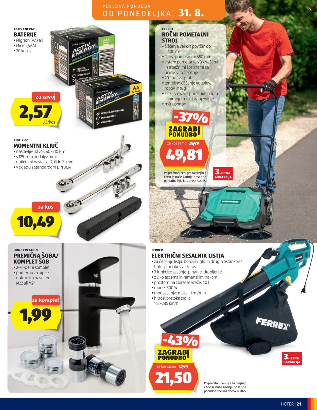 Hofer katalog - 26.8.2026 - 3.9.2026. Stran 21
