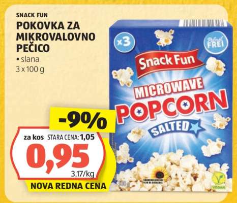 Snack Fun Microwave Popcorn Salted