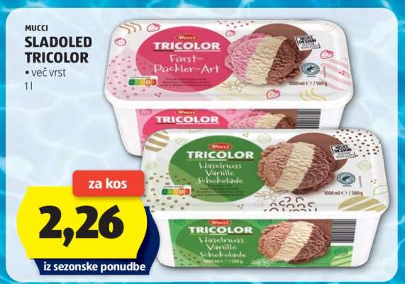 Mucci Sladoled Tricolor