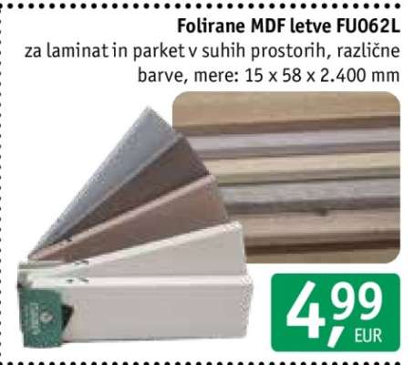 Folirane MDF letve FU062L