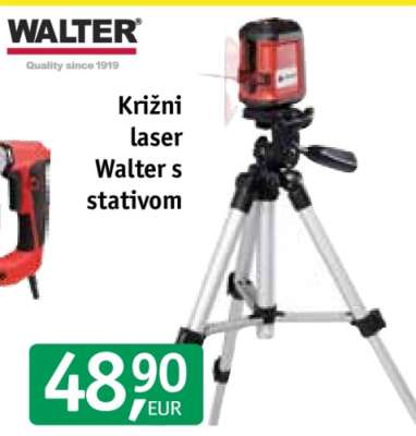 Križni laser Walter s stativom