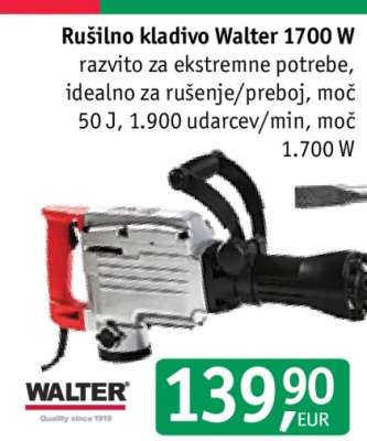 Rušilno kladivo Walter 1700 W