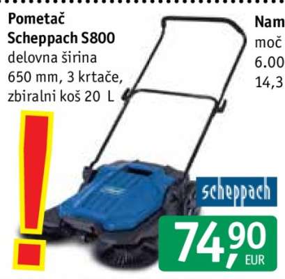 Pometáč Scheppach S800