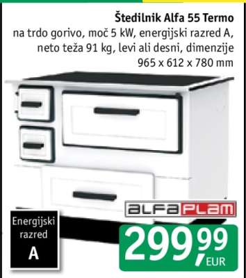 Štedilnik Alfa 55 Termo