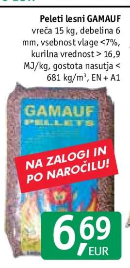 Peleti lesni GAMAUF