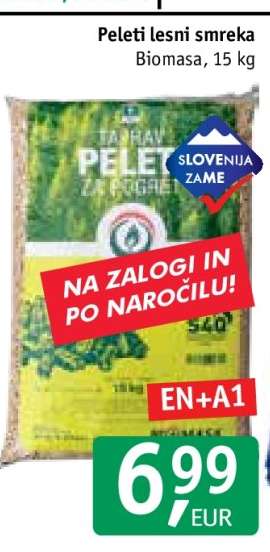 Peleti lesni smreka