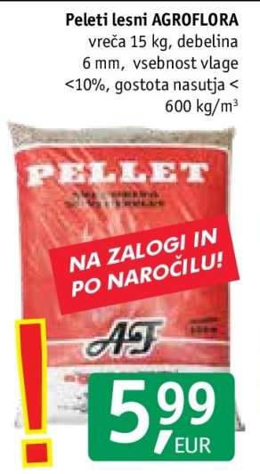 Peleti lesni AGROFLORA