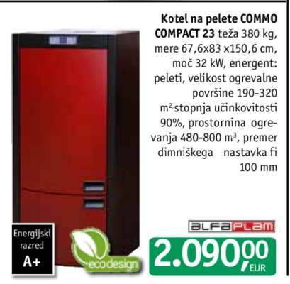 Kotel na pelete Commo Compact 23