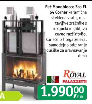 Peč Monoblocco Eco EL 64 Corner