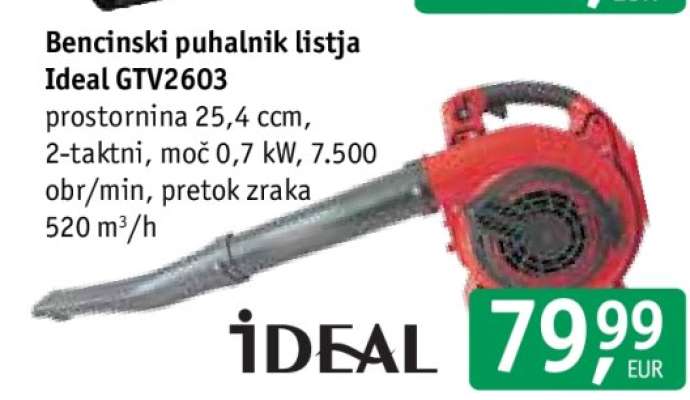 Bencinski puhalnik listja Ideal GTV2603