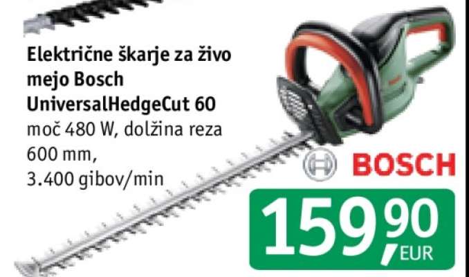 Električne škarje za živo mejo Bosch UniversalHedgeCut 60