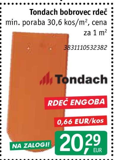 Tondach bobrovec rdeč