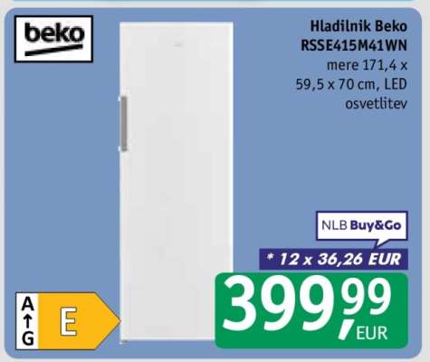 Hladilnik Beko RSSE415M41WN